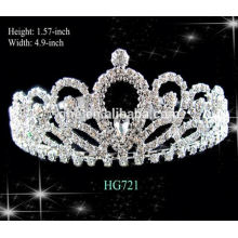 Coroas completas de desfile redondeadas tiara de tiara coroa personalizadas tiara mística tiara beleza reina cristal tiara